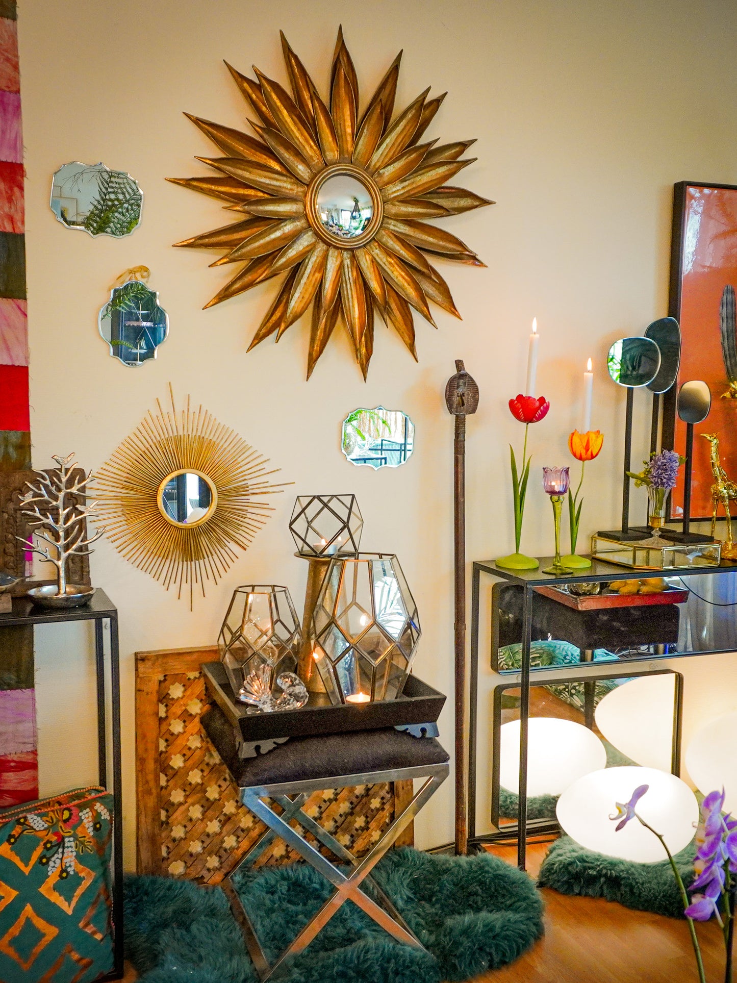 Beautiful Gold Sunburst Mirror