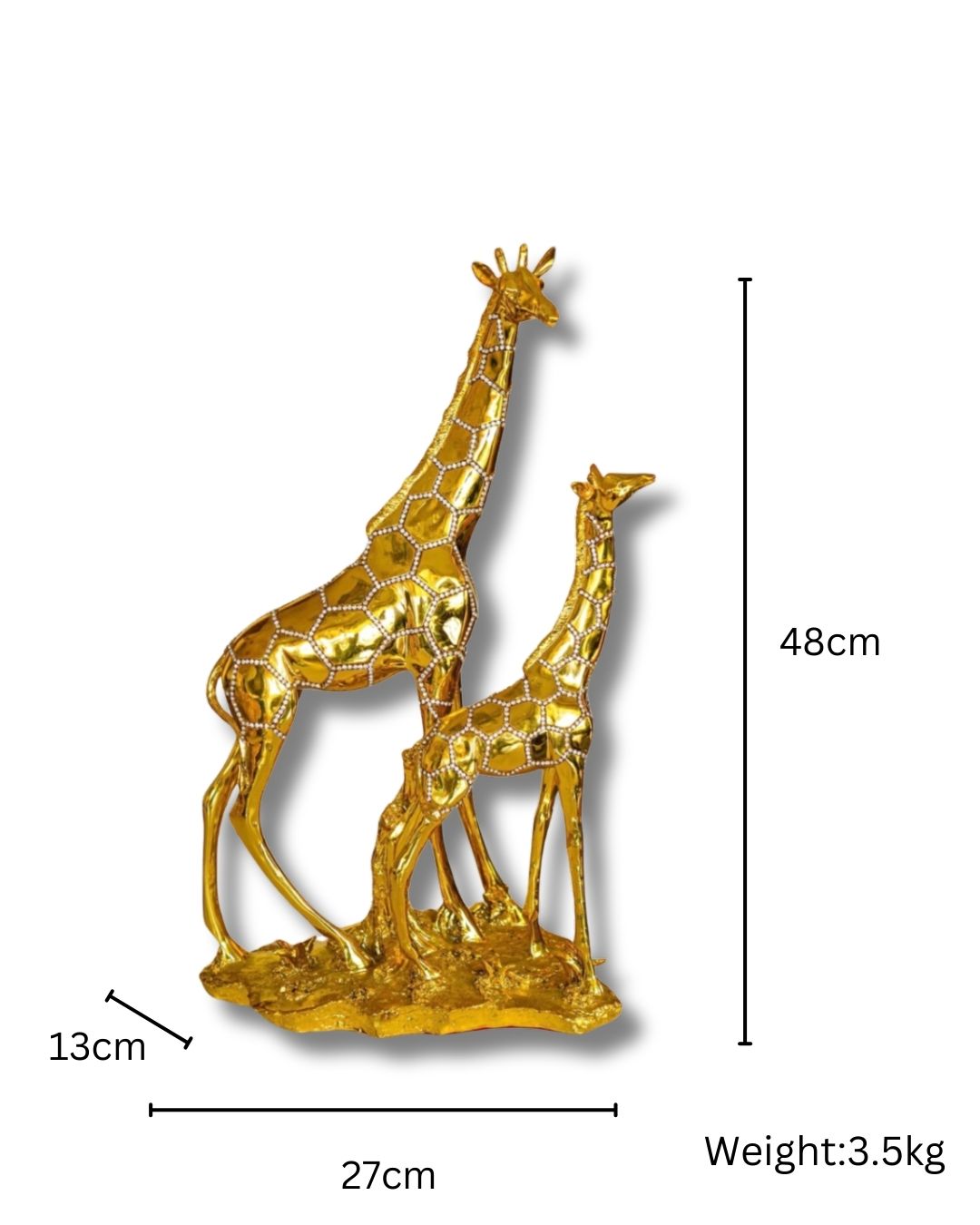 Beautiful Gold Giraffe Statue